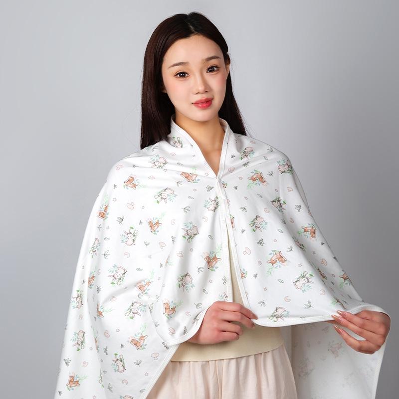 Extra großer weicher Plüsch-Postpartum-Schal: Hautfreundlicher Schulterwärmer für Zuhause & Büro