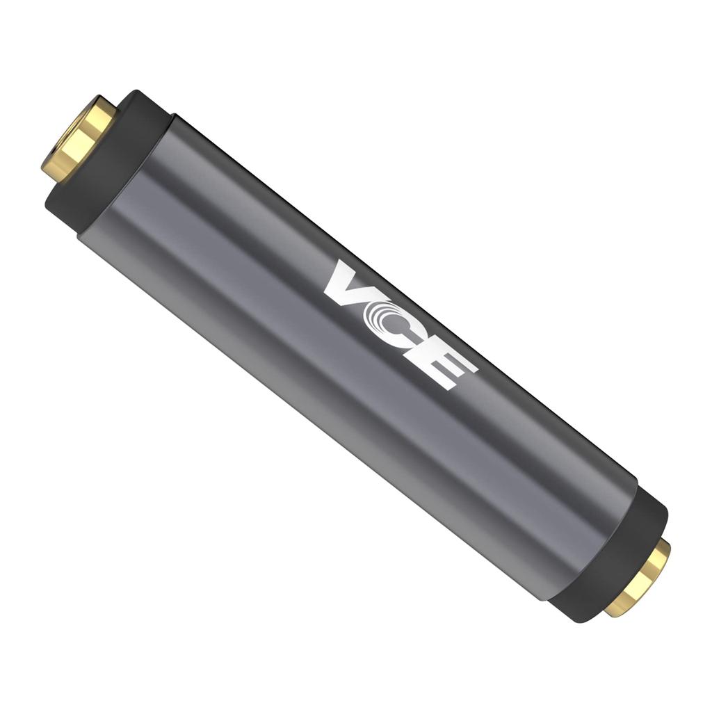 VCE Female to Female Relay Adapter Stereo Mini Plug Audio Cable Connection Extension Connector 4 Pins Gold Plated Set of 3 3.5mm 3.5mm (TRRS)