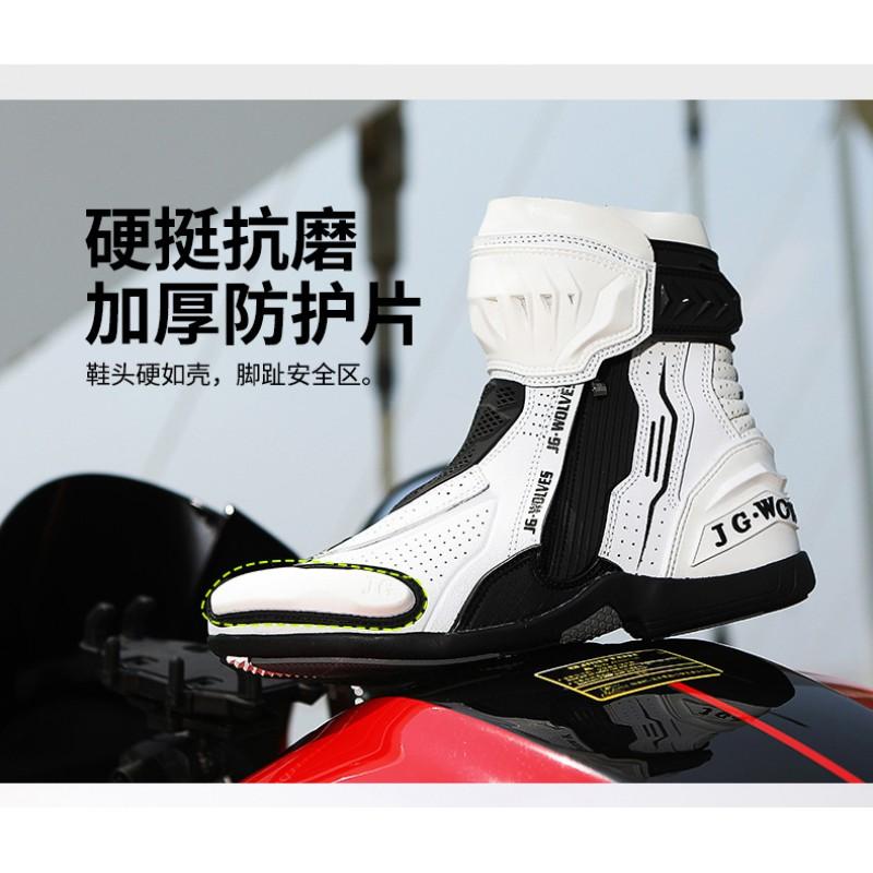 Mens Motorcycle Riding Boots All Season Off-Road Touring Shoes Bikers With Enhanced Ankle Support Slip-Resistant Sole