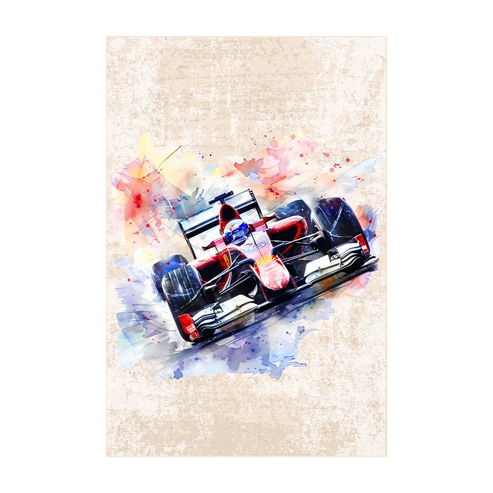 Retro F1 Racing Canvas Painting Poster Vintage Racing Car Wall Art Print for Home Decor