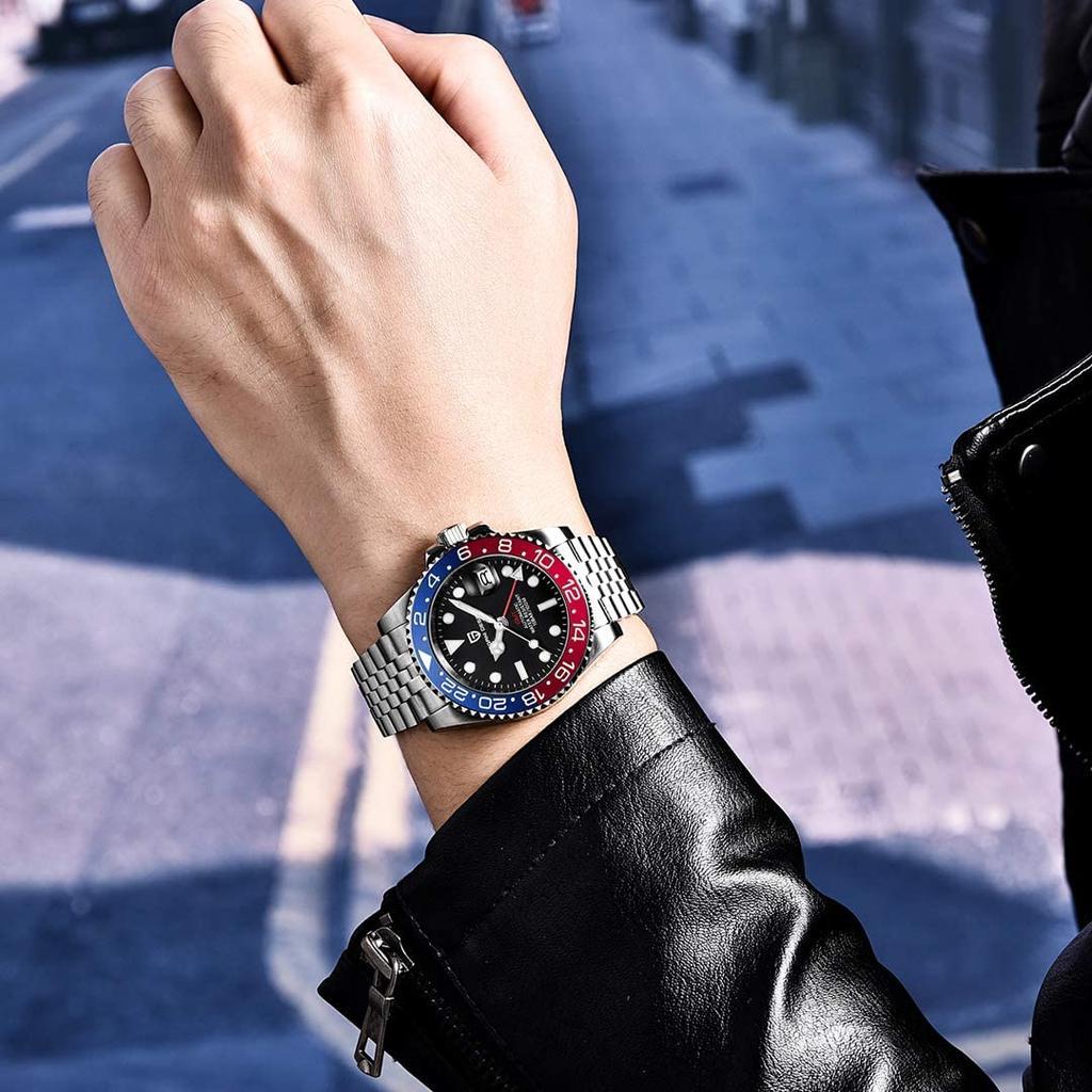 Pagani Design GMT Automatic Japanese Ceramic Dress Stainless Steel Sapphire PAGANI DESIGN Men's Watch, Hand, Winding, Movement, Diver's Watch,