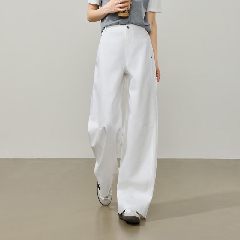 ESE-Y Women s High-Waisted Wide-Leg Tencel-Cotton Trousers 29
