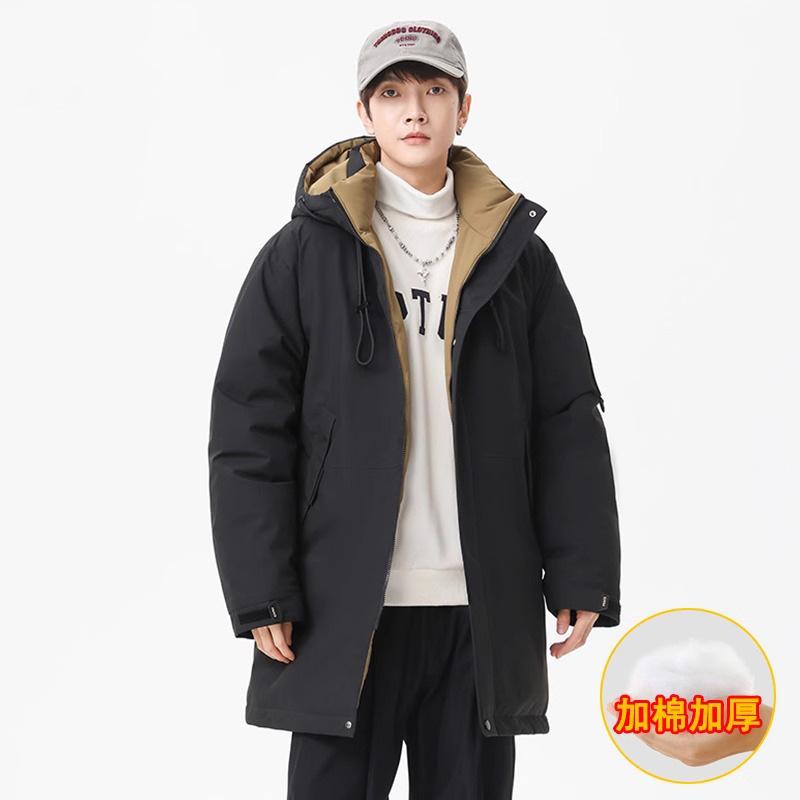 

Хлопковая одежда, мужские военные пальто средней длины, утепленные хлопковые куртки для защиты от холода зимой, стеганые куртки до колена в северо-восточном стиле, тренд 3XL