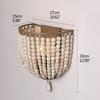 European-Style Retro Wooden Bead Wall Lamp E27/E26 Bedroom Bedside Loft Corridor Porch Cafe Lighting Wall Lamp