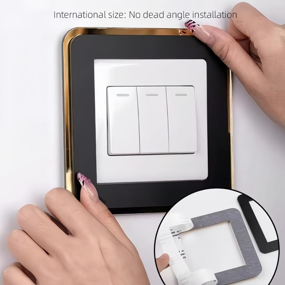 Modern Light Switch Sticker Acrylic Dustproof Switch Outlet Protective Cover Switch Wall Sticker For Living Room Home Decor