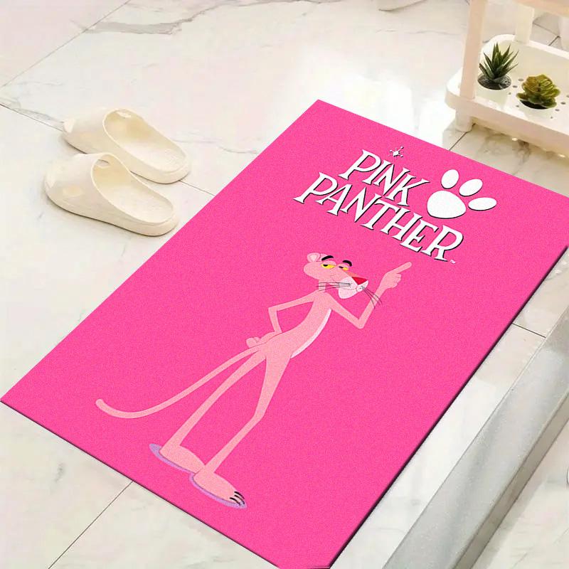 Tappeto Rosa Pantera per Soggiorno Camera da Letto Casa Decorazione Divano, Tappetino Antiscivolo per Giochi Bambini