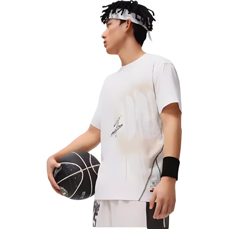 Li Ning Badfive T-Shirt Herren Elfenbein ATSU433-5