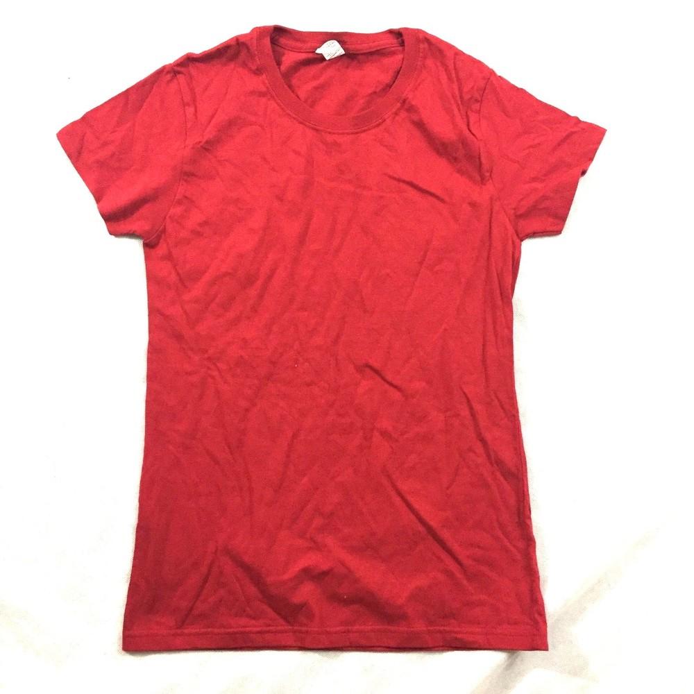 НОВАЯ Женская футболка Anvil Размер Маленький Хлопок Пенье Модный Покрой 100% Хлопок Красная Однотонная Унисекс Футболка XXXXL