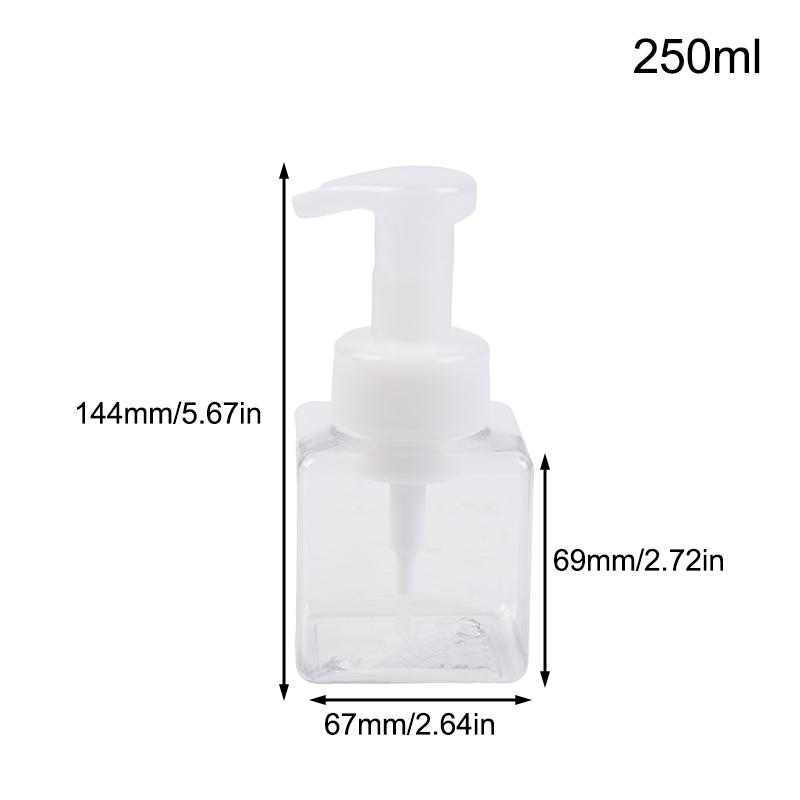 Square Plastic Pump Bottles – Refillable Containers for Shampoo, Lotion & Soap Dispensing