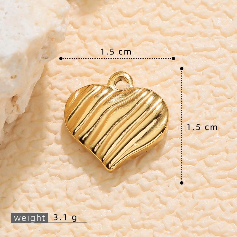 Europejski i Amerykański Stal Nierdzewna 3D Diamentowe Serce Wisiorek do DIY Biżuterii