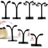 3pcs Earring Display Shelf Stand Holder Jewelry Organizer Rack Leaf Pattern Stud Earrings Holder Display Stand Jewelry Rack