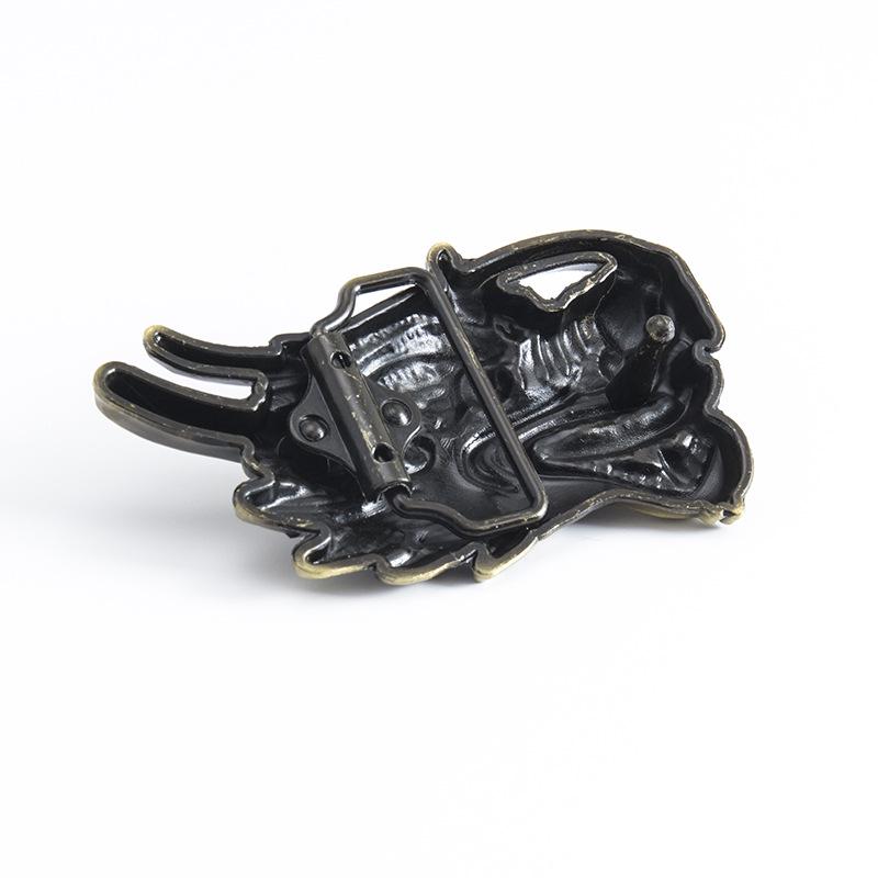 Zinc Alloy Men's Chinese Dragon Belt Buckle – Trendy Smooth Snap Design