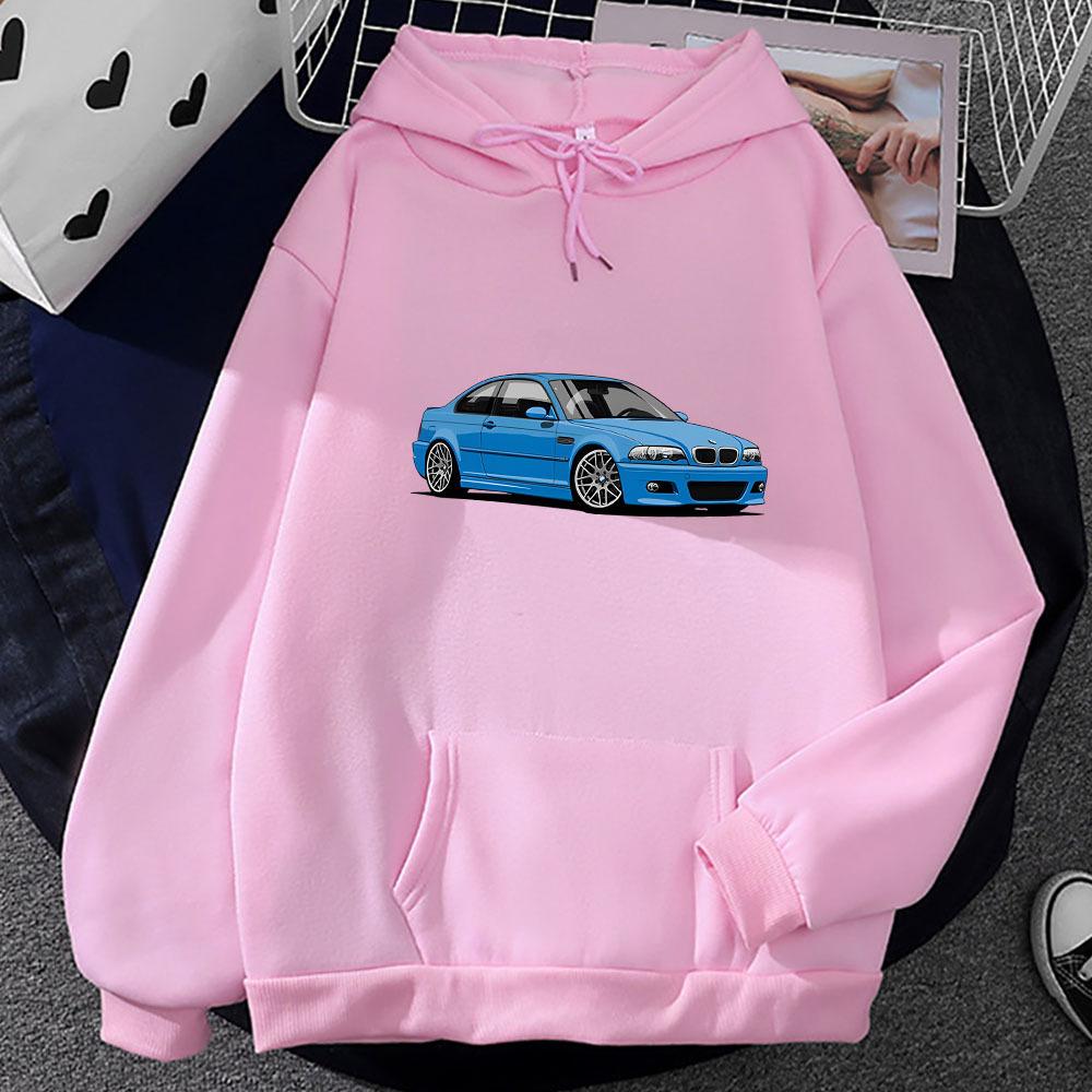 46 Car Printing Hoodies Women Men Long Sleeve Hooded Sweatshirts Unisex Casual Streetwear Y2K Street Fashion Pullover Clothing