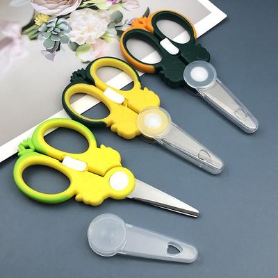 Tragbare Babynahrungsschere aus Edelstahl zum Schneiden von Fleisch und Gemüse - Ideal für Säuglinge und Kinder.