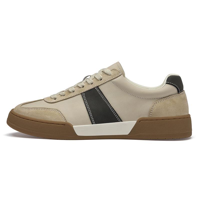 Men's Retro Leather Trainers: Versatile, Lightweight, Wear-Resistant Skate Loafers