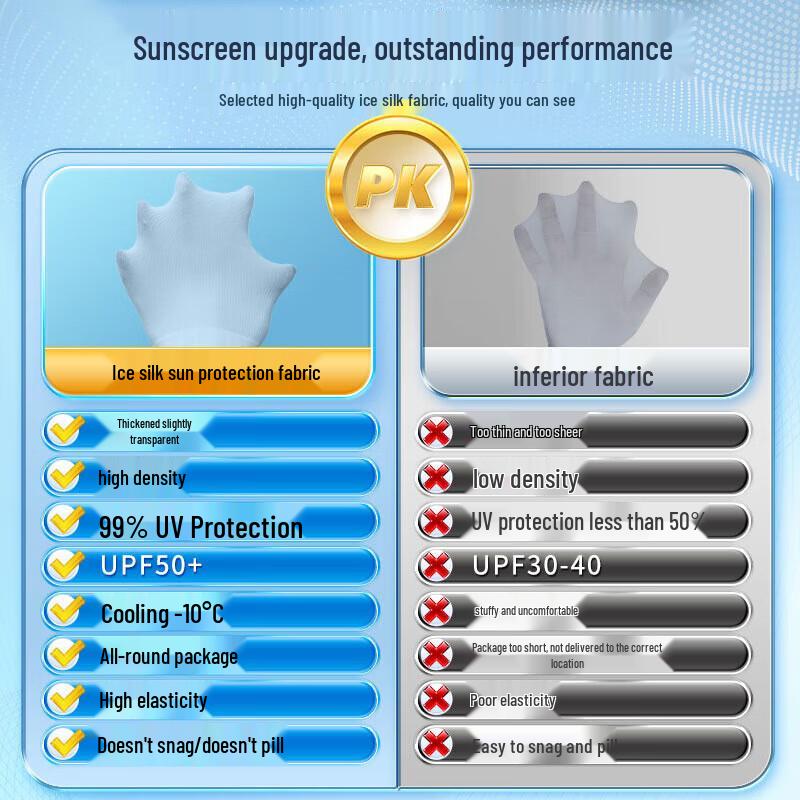 Ousen Ice Silk Sun Protection Arm Sleeves