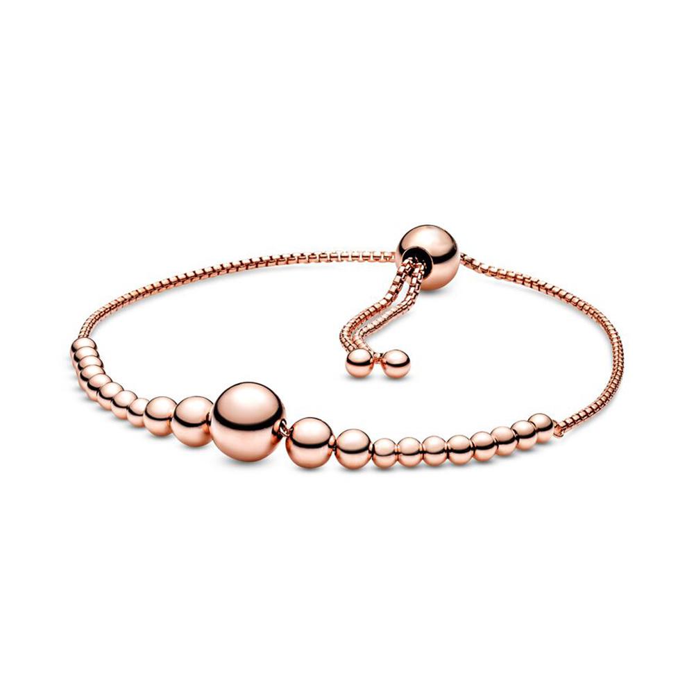 925 Silver Women's Bracelet with Heart T-shaped Buckle and Adjustable Bracelet, Fashionable DIY Jewelry Gift