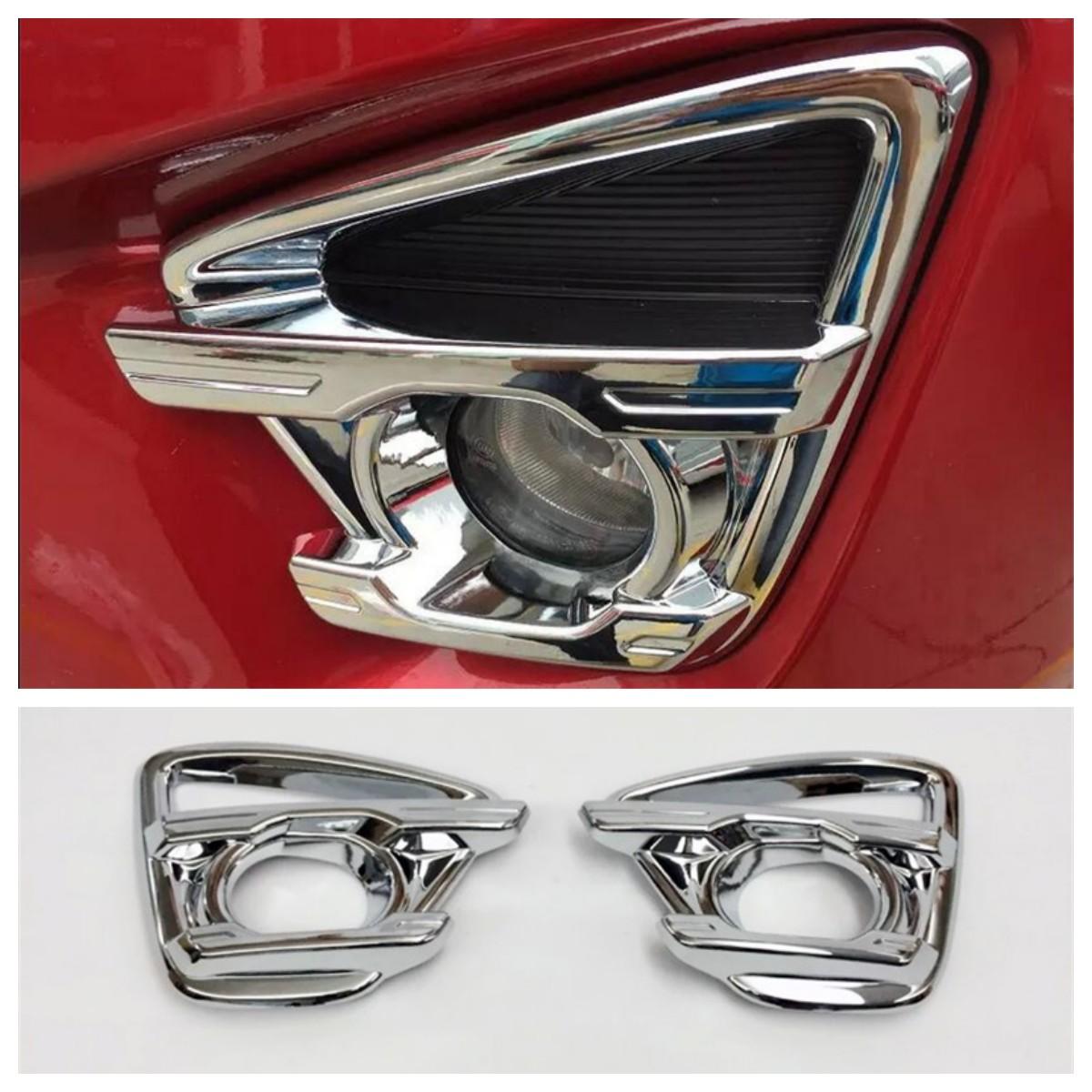 

For Mazda CX-5 CX5 2015 2016 ABS Chrome Front Fog Light Cover Trim Foglight Lamp Frame Bumper Strips Car Styling Accessories Silver 2pcs