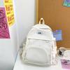 Schoolbag Schoolbag for Women 1011 New Junior High School High School Backpack for College Students Korean Ins Simple and Versatile Large-capacity 