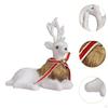 Christmas Deer Sculpture,Christmas Elk Statue ,Gift Figurine White for