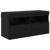 TV Wall Units with LED Lighting 5 Pcs Black Oak Effect