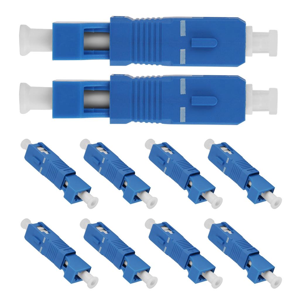 10 Pcs Fiber Optic Adaptor SC Male To LC Female Single Mode Fiber Optic Hybrid Optical Adaptor Converter