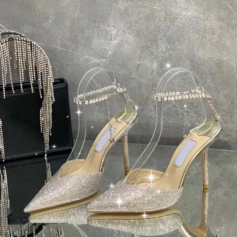 Новые розово-красные босоножки со стразами женские туфли с квадратным носком женские — фото 6