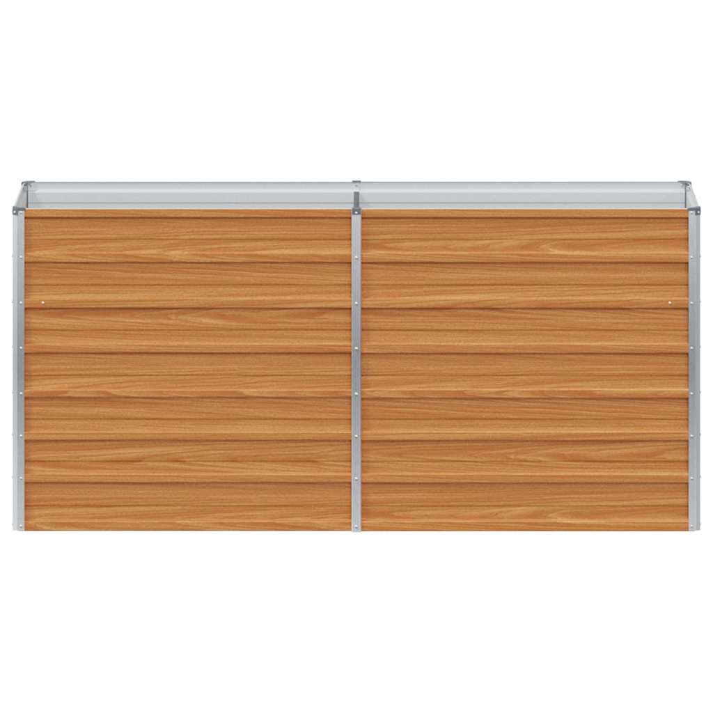 Raised Bed Light Brown 160 x 40 x 77 cm Galvanized Steel