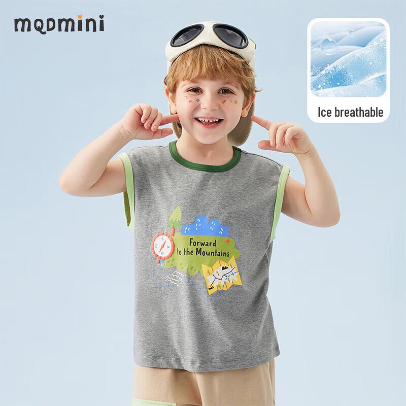 MQDMINI Boys  Summer Cartoon Cooling Vest 130cm