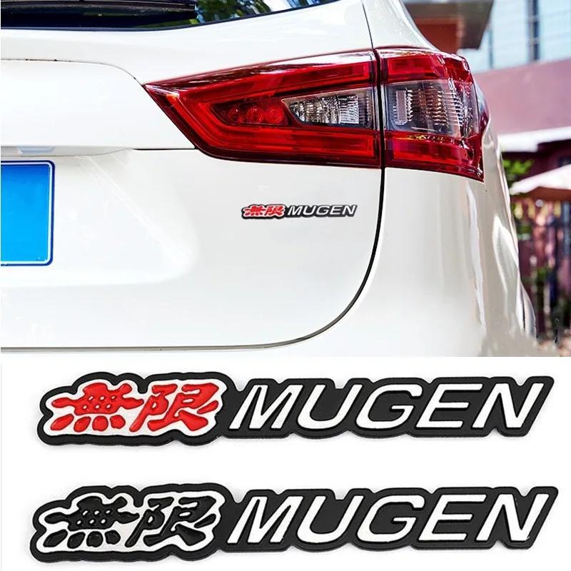 1Pc 3D Metal Mugen Logo Car Emblem Rear Trunk Front Grill Badge For Civic Accord 7 Type R FN2 FK8 Fit Jazz RS CRX Auto Sticker