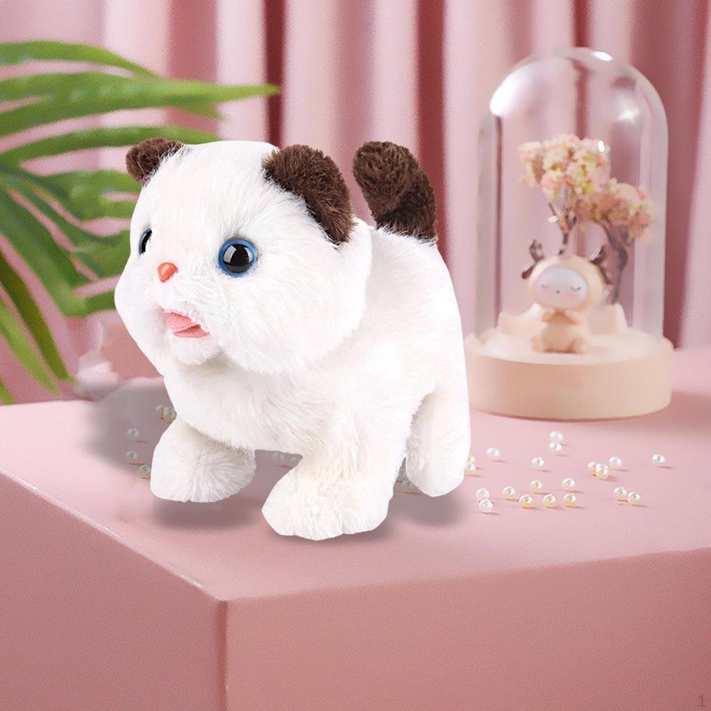Cute Electric Cat Plush Toy Musical Gift Soft for Toddlers Kids Baby