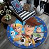 1pc Toy Story Round Area Rug,Non Slip,Machine Washable Polyester Carpet for Living Room,Bedroom Decor