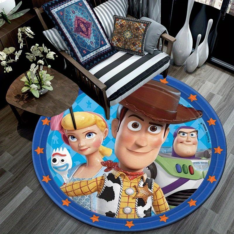 1pc Toy Story Round Area Rug,Non Slip,Machine Washable Polyester Carpet for Living Room,Bedroom Decor
