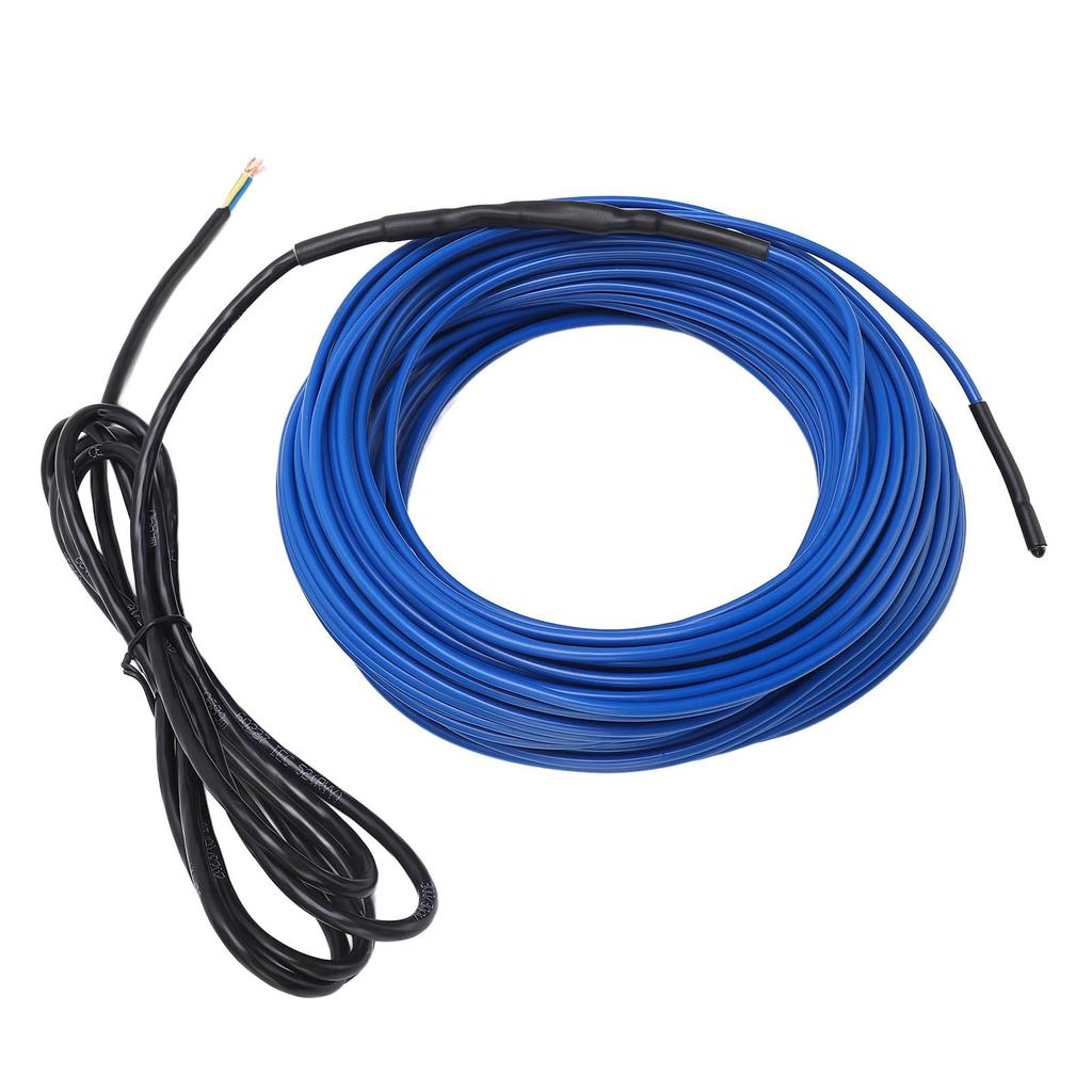Qiilu Heated Cable, 20M Length, 300W, IP68 Anti-Freeze Pipeline Heat Tape - Winter Protection for Heating Pipes, Hoses, RVs, Gardens, etc. - Protects