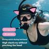1 szt. Uszy Kota 3 mm Neoprenowe Nurkowe1 szt. Ca Opaska na Głowę Regulowana Opaska Nurkowa Kreskówkowa Kaptur Nurkowy Kaptur do Pianki do Snorkelingu Surfing