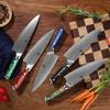 WILDMOK 8-Inch Damascus Japanese Chef Knife with VG10 Carbon Steel Black Resin Handle Kitchen Knives