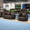 Luxury Billiard Club 3-Person Sofa Set with Coffee Table
