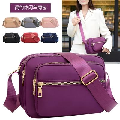 New Oxford Cloth Bag Women's Bag Lightweight Anti-splashing Shoulder Messenger Bag Mother Bag Mobile Phone Change Cashier Bag