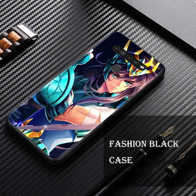 Saint Seiya Shiryu Anime tok LG G8 G8S G8X V30 V35 V40 V50 V60 ThinQ Q60 K40 K50 K51 K61 K71 K92 K62 készülékekhez, puha fekete telefontok