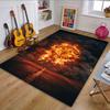 "Fiery Manchester United Emblem" Patterned Carpet, Non Slip Mat Suitable for Living Room and Bedroom Sofas