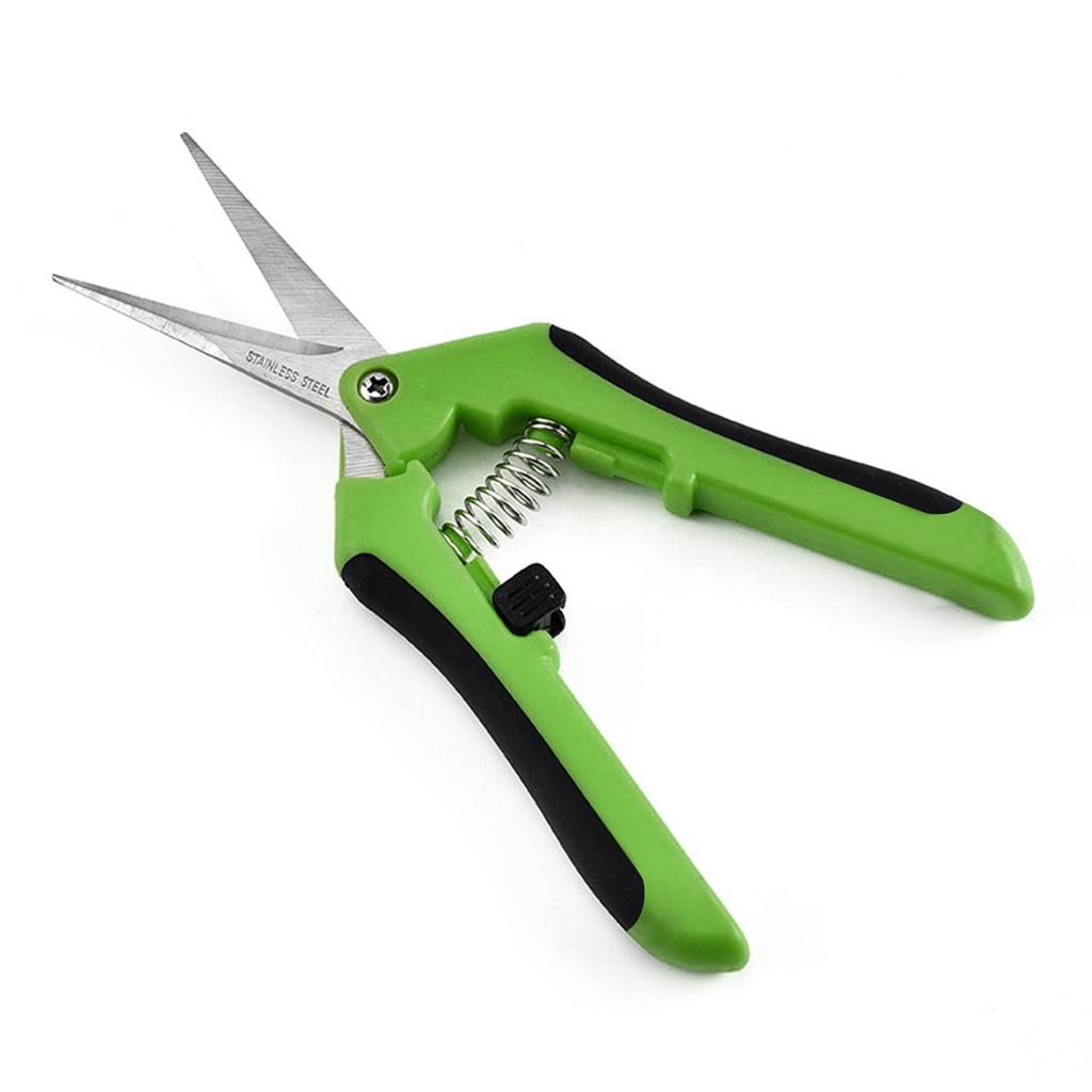 Stainless Steel Hand Elbow Spring Safety Lock Garden Pruning Scissors Outdoor