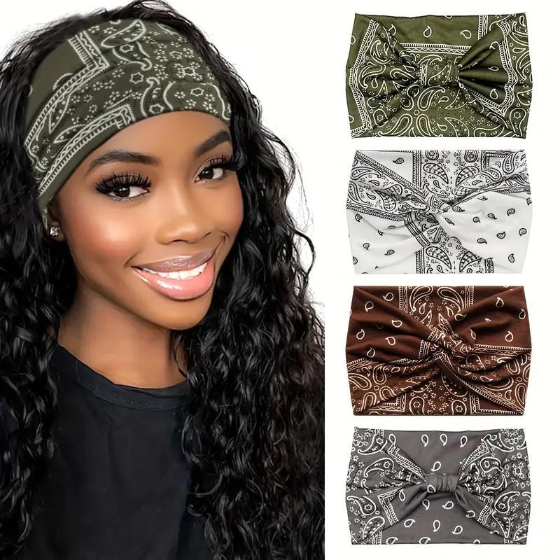 Bohemian Print Yoga Headband - Wide, Sweat-Absorbing Headscarf