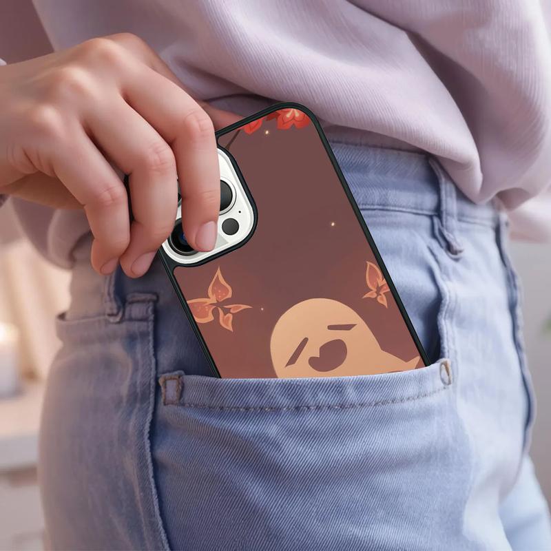 Hu Tao Genshin Impact chibi Phone Case For iPhone 17 Air 15 16e 14 13 Pro Max Coque 12 11 Pro Max PLUS cover