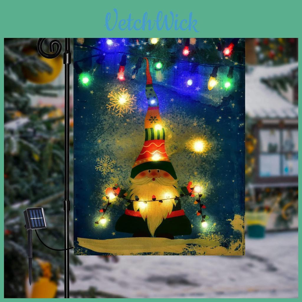 Vibrant Solar Flag Lights For Christmas Garden Decor With Colorful Led Displays