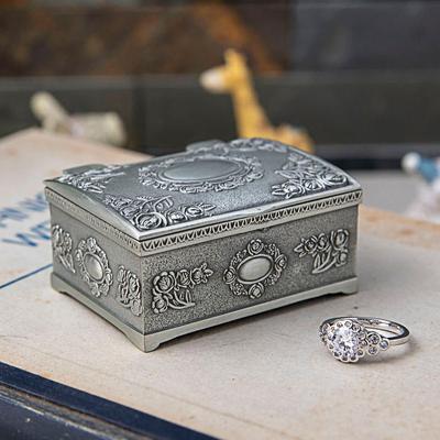 Metallhandwerk im europäischen Stil, Retro-Schmuckschatulle, kreative High-End-Ring-Halskette, kleine Aufbewahrungsbox, Geschenk