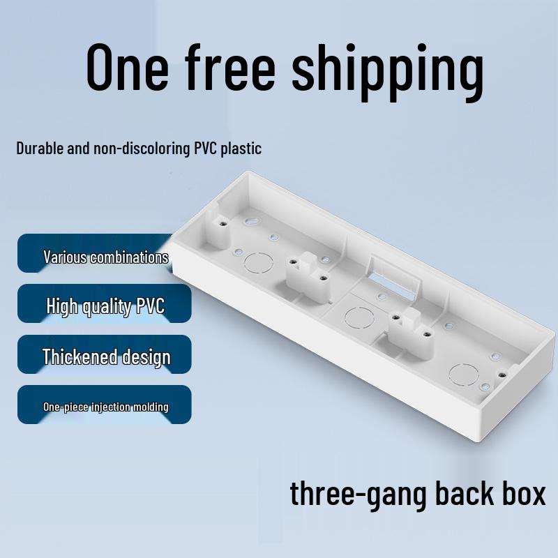 Universal PVC Type 86 Thickened Surface Mount Switch & Socket Junction Box, Double/Triple