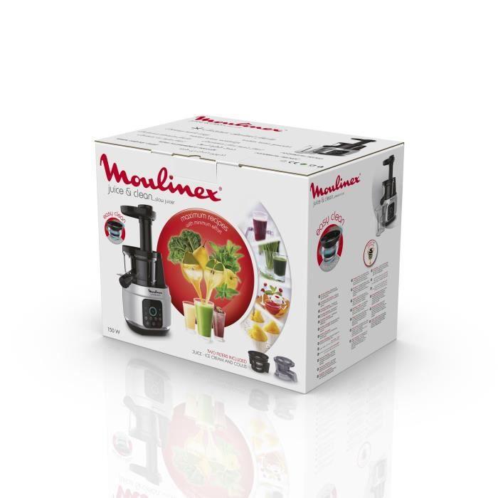 MOULINEX ZU420E10 Juice & Clean, Extracteur de jus, Technologie Easy ...