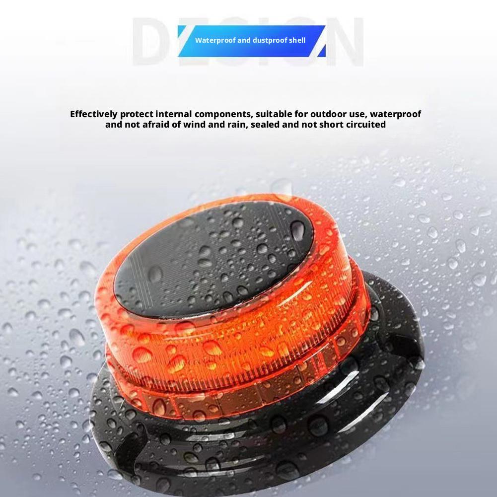 Solar Vehicle Traffic Warning Lights Flashing Beacon Signal Lamp Magnetic Emergenc Police Warning Light Waterproof Night Ba L9F7