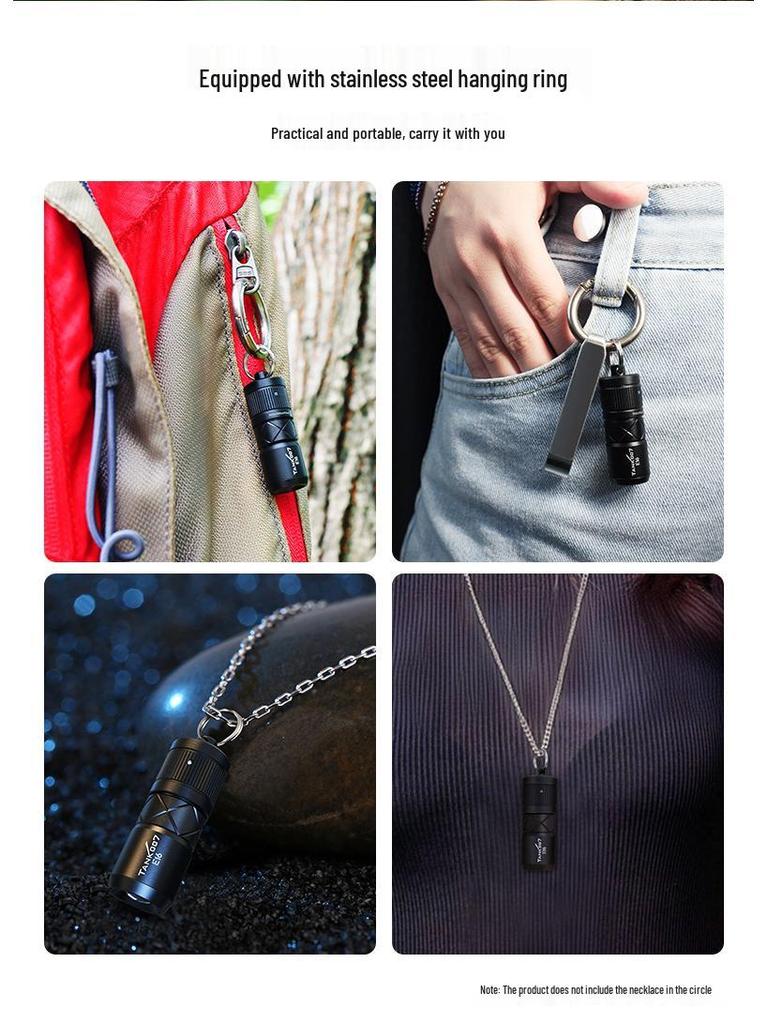 3W Mini Magnetic LED Flashlight, Portable & Zoomable, Outdoor Direct Charging - E16