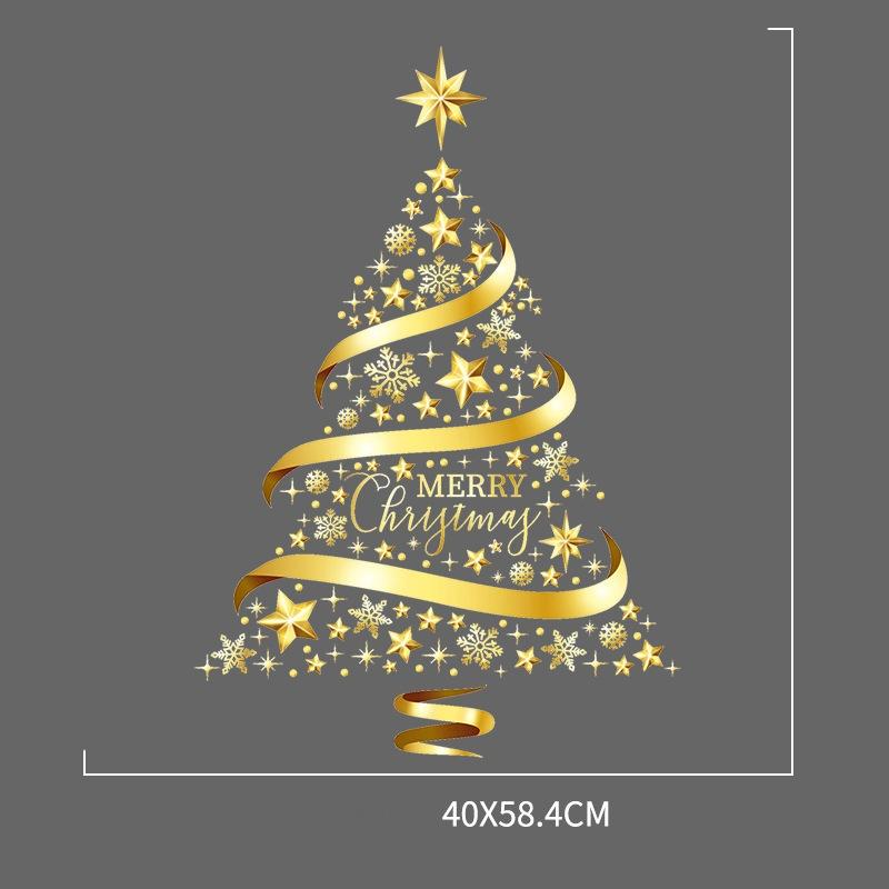 Christmas Tree Window Clings Stickers For Glass Christmas Supplies Decals Home Decorations Holiday Party Christmas Decoration